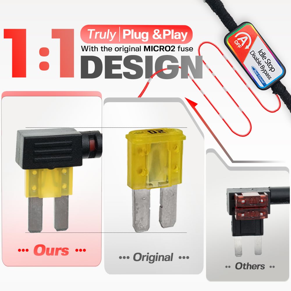 NJSBYL Rogue plug-and-play setup during installation for idle stop control