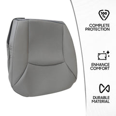 NLQR E driver side bottom perforated seat cover gray perforation detail