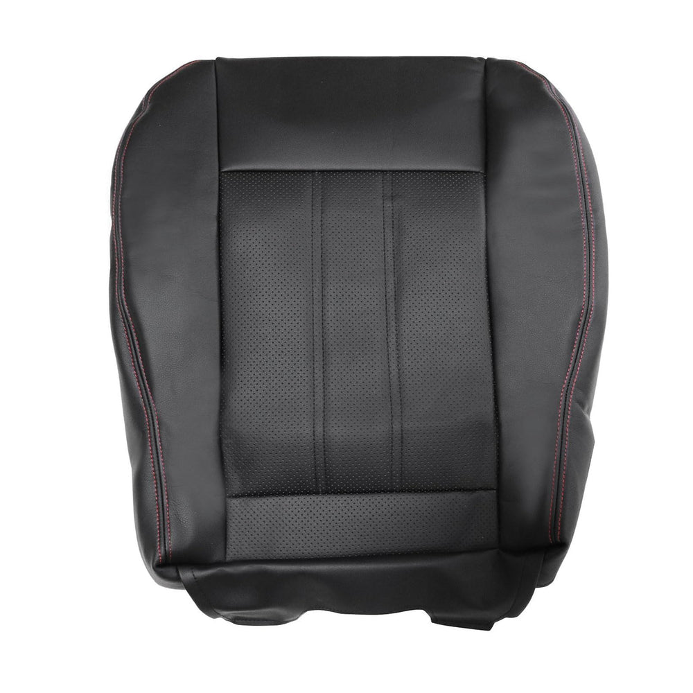 NLQR front bottom seat cover with black-red stitch protects upholstery and adds style