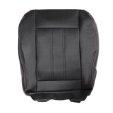 NLQR front bottom seat cover with black-red stitch protects upholstery and adds style