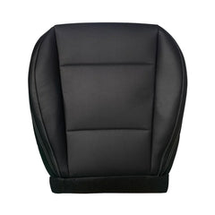 NLQR front driver seat cover close-up of perforated microfiber for breathability.