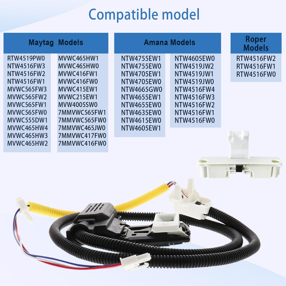 NLZQMBC washer lid lock latch assembly detail for easy replacement.