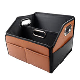 Noaman Car Organizer with luxurious PU leather texture enhances cabin style and organization.