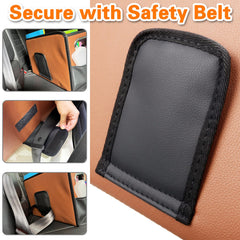 Noaman Car Organizer uses secure seat belt straps for stable, non-slip placement.