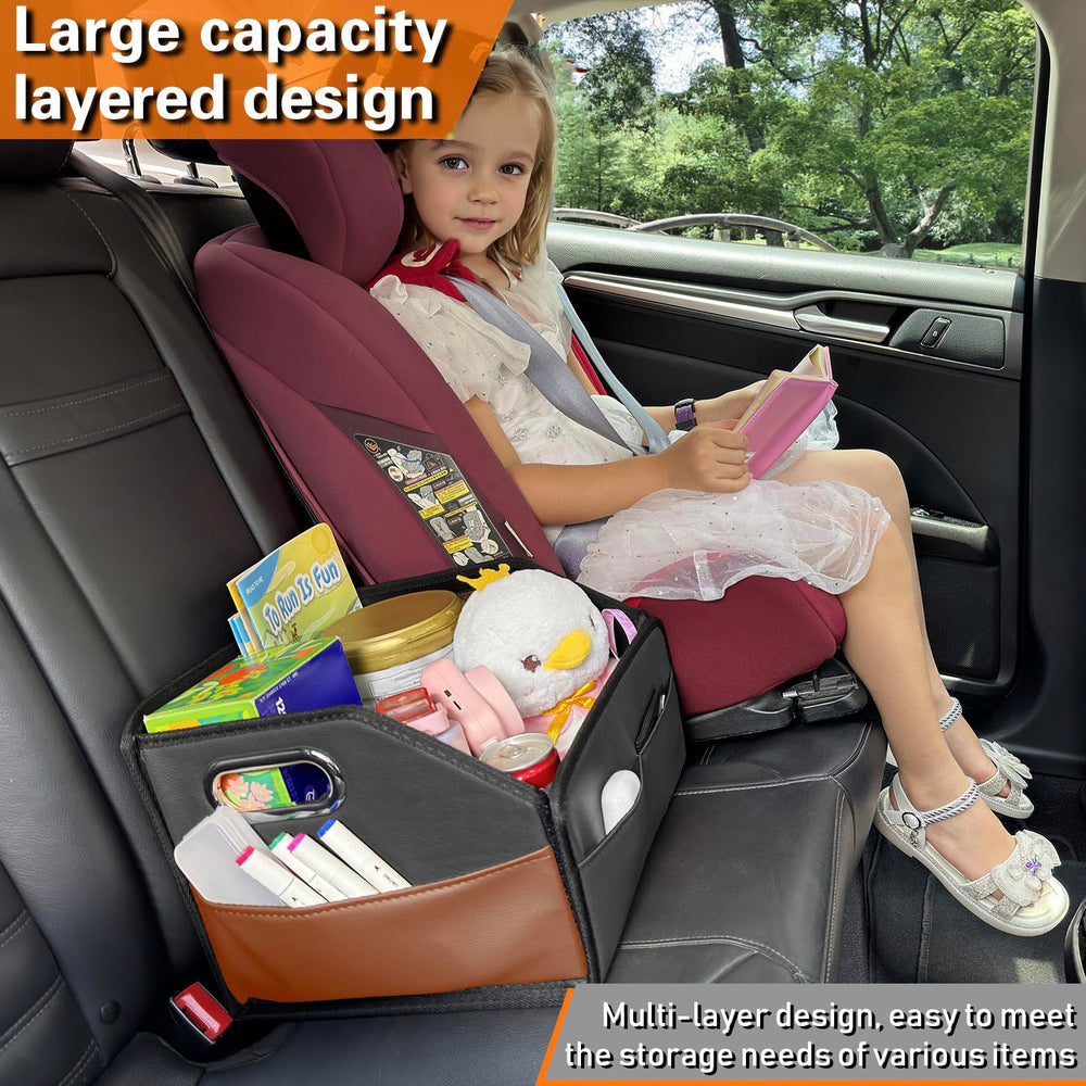 Noaman Car Organizer vehicle compatibility: fits cars, trucks, SUVs for flexible front or back-seat use.