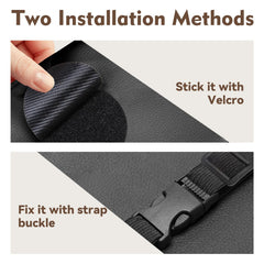 Velcro-secure attachment prevents shifting during vehicle travel.