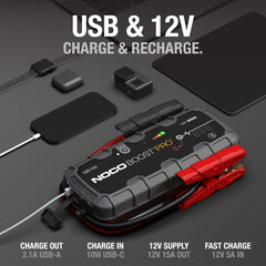 NOCO Boost GB150 jump starting a dead battery with 3000A peak