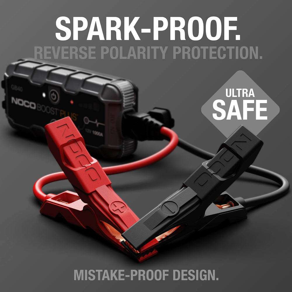 Spark-proof clamps emphasize safe, foolproof connections during engine boosts