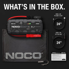 NOCO Boost X GBX155 compact design fits in a glovebox or trunk