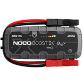 NOCO Boost X GBX155 front view highlighting its compact, rugged form for easy handling