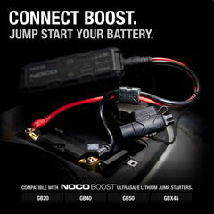 NOCO GBC007 works with selected Genius chargers when the adapter is attached.