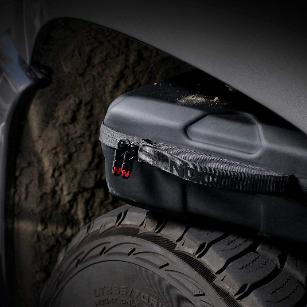 NOCO GBC015 compact design fits in a car glove box.