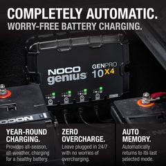 NOCO GenPro10X4 Force Mode demonstrating recovery of deeply discharged batteries.