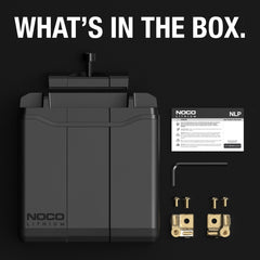 NOCO NLP30 packaging box highlights pre-charged readiness and rapid charging.