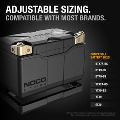 NOCO NLP9 compact, lightweight battery reduces weight while preserving starting power.