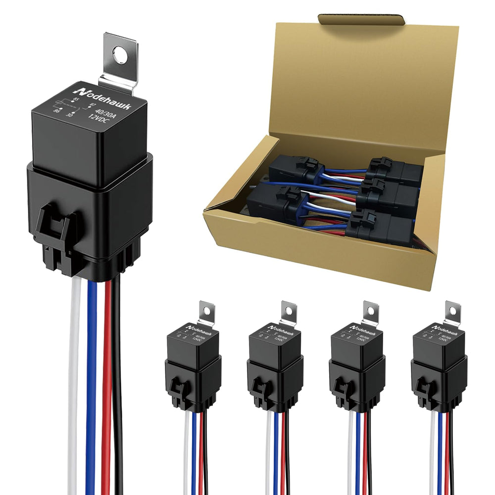 Nodehawk waterproof relay cap seal illustrating rugged protection for wet and dusty automotive environments.