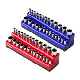 NOEAIKE 1/4-inch magnetic socket organizer tray with 52 pockets for quick access.