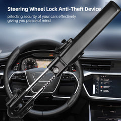 NOEAIKE steering wheel lock adjustable bar fits various wheels.