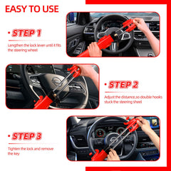NOEAIKE lock protects the steering wheel finish while securing the wheel
