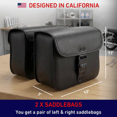 Nomad USA saddlebags interior liner preserves shape when loaded.