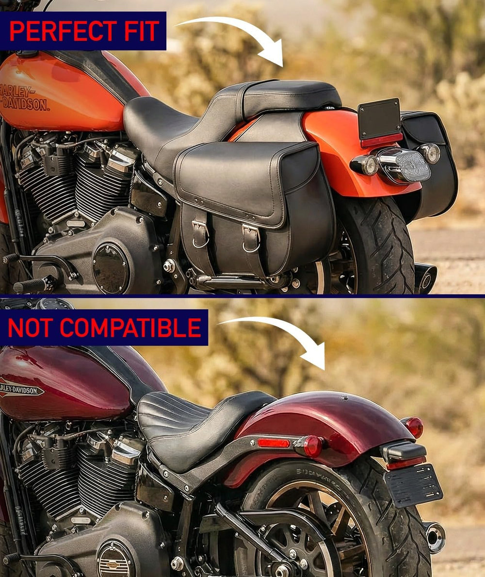 Nomad saddlebags 30L capacity with organized interior layout
