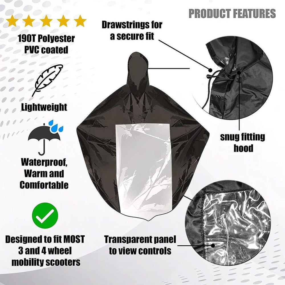 Nomiou rain cover rear with reflective strip for added visibility.