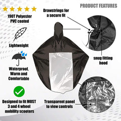 Nomiou rain cover rear with reflective strip for added visibility.