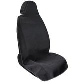 Nomiou waterproof towel seat cover on gym front seat shows moisture protection and comfort
