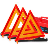 Noone Safety Triangles three-pack foldable for quick roadside signaling