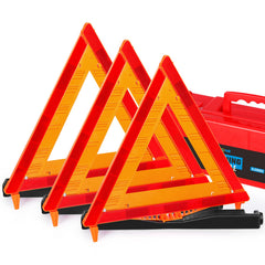Noone Safety Triangles three-pack foldable for quick roadside signaling
