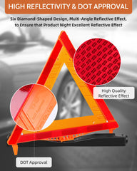 Noone Safety Triangles carrying case keeps kit organized and easy to transport