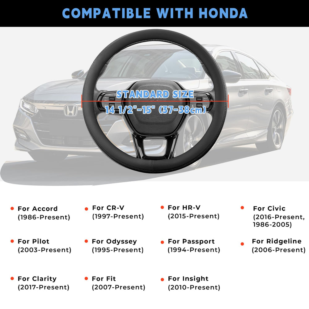 Noplkdss steering wheel cover carbon fiber detail enhances durability and sporty appeal