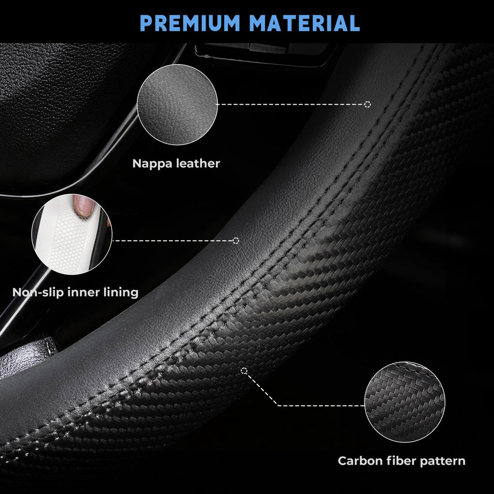 Noplkdss steering wheel cover universal fit for 14.5–15 inch wheels