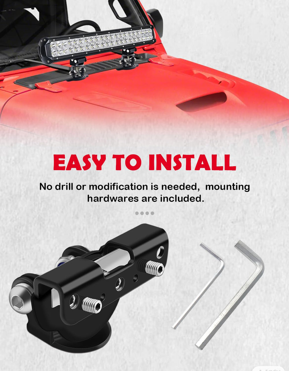 Northyun adjustable bracket rotated 180 degrees for precise light aim.