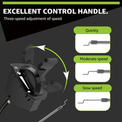 Norward throttle cable in use on a lawn tractor showing smooth throttle response.