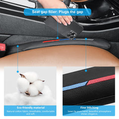 Nosxxus embroidery with three racing stripes enhances BMW interior design.