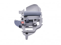 Not OEM gray interior door handle positioned for front interior use
