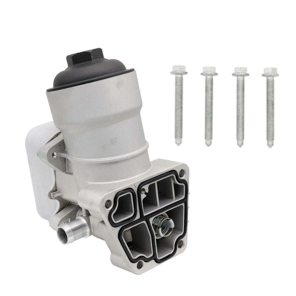 NOVAPARTS aluminum oil cooler housing assembly for Passat TDI ensures durable, leak-resistant performance.