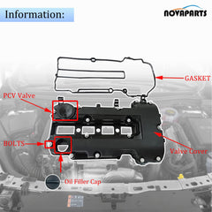 NOVAPARTS oil filler cap included in the kit for complete replacement
