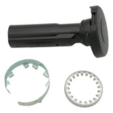 NOVAPARTS tube spare tire carrier lock cover close-up with interlock protection.