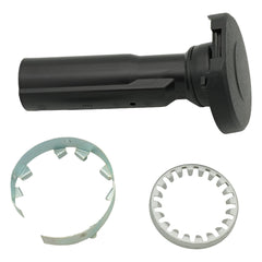 NOVAPARTS tube spare tire carrier lock cover close-up with interlock protection.