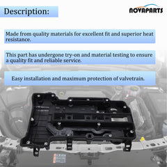 NOVAPARTS valve cover kit side view in clean engine bay