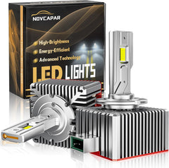NOVCAPAR D3S D3R LED bulbs plug-and-play for easy HID replacement