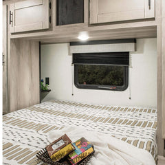 NOVINO camper shade offers opaque privacy during travel and camping nights.