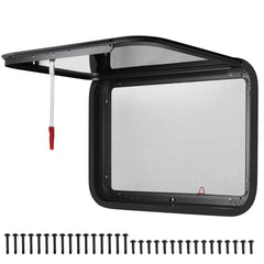 NOVINO cargo trailer window frame provides durable, weather-resistant support for DIY installation.