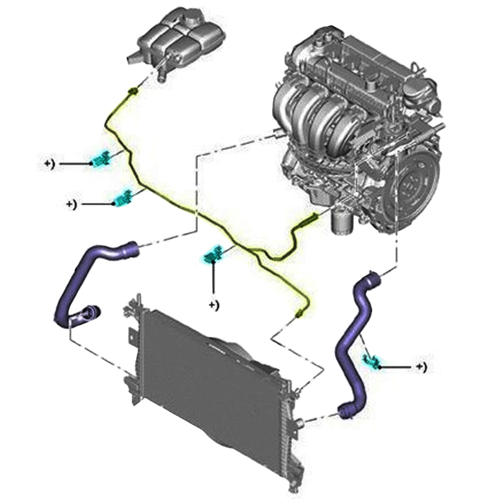 NOVINO focus cooling hose assembly for Ford Focus cooling system