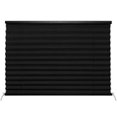 NOVINO RV blinds pleated shade on front window provides privacy and light control.