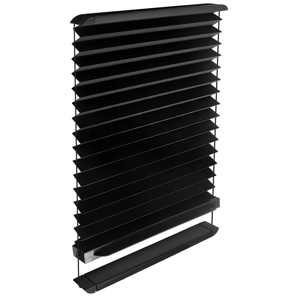 NOVINO installation step image showing shade alignment and slider motion
