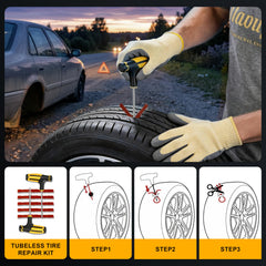 NOVOPUTT safety gloves and plug kit for secure roadside repairs