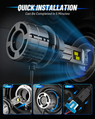 Pack of two NOVSIGHT 9007 fog bulbs ensures complete front lighting.